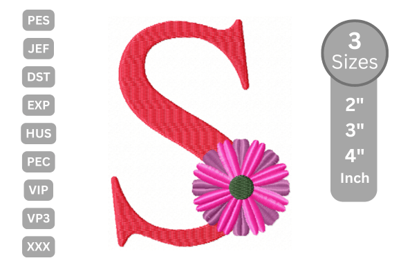 Blossom Alphabet Letter - S