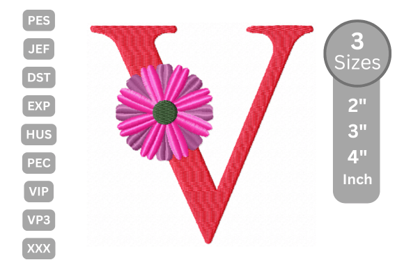 Blossom Alphabet Letter V