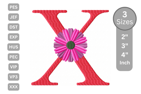 Blossom Alphabet Letter - X