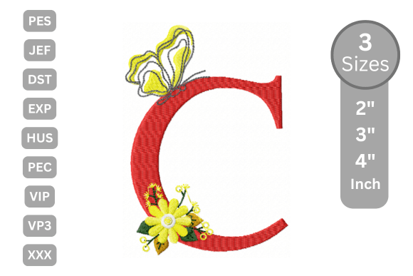 Butterfly Bloom Alphabet - C