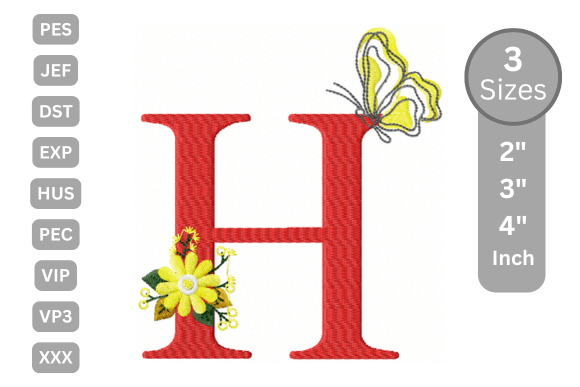 Butterfly Bloom Alphabet - H