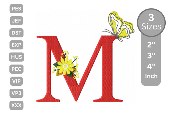 Butterfly Bloom Alphabet - M