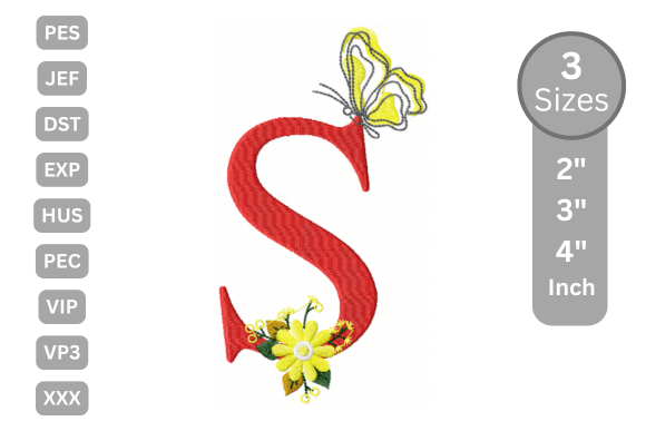 Butterfly Bloom Alphabet - S