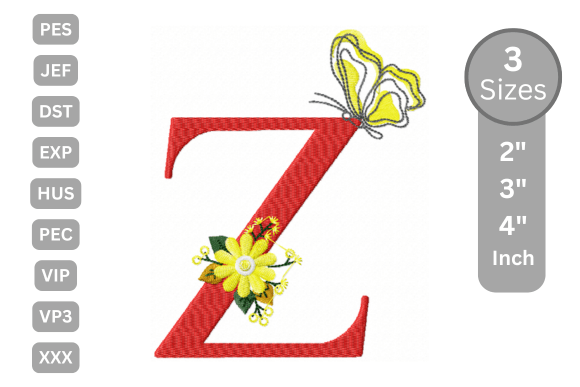 Butterfly Bloom Alphabet - Z
