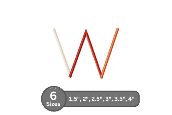 Color Bar Alphabet -W