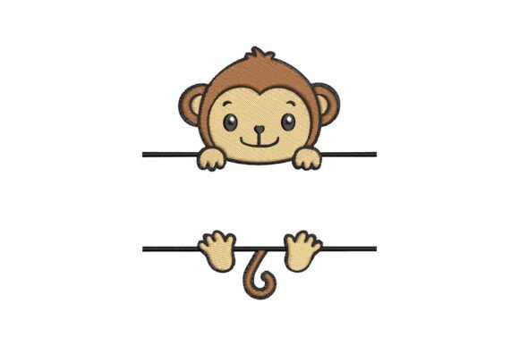 Cute Monkey Monogram
