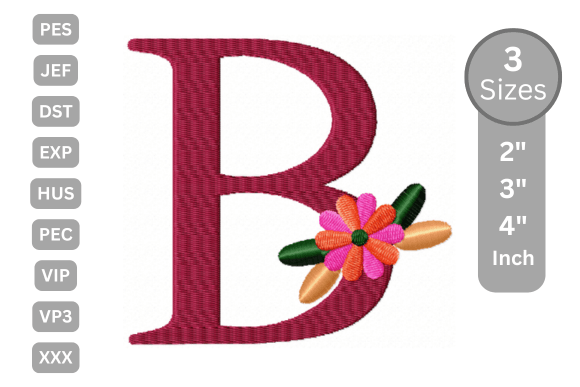 Floral Alphabet Letter - B