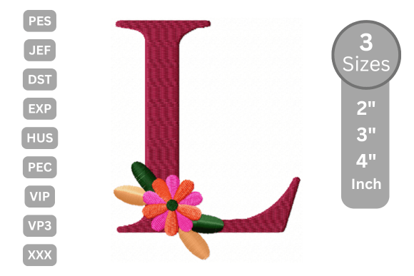 Floral Alphabet Letter - L