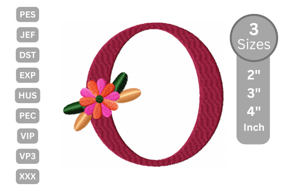 Floral Alphabet Letter - O