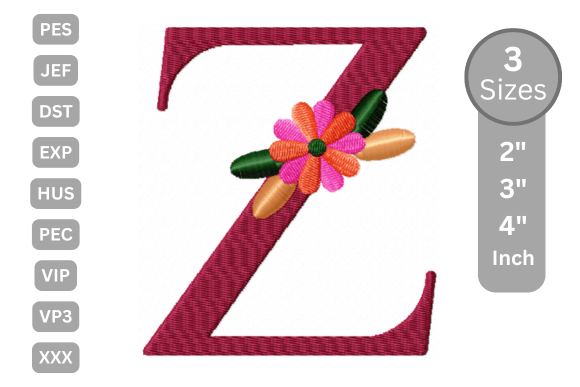 Floral Alphabet Letter - Z