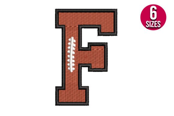 Football Font Alphabet Letter F