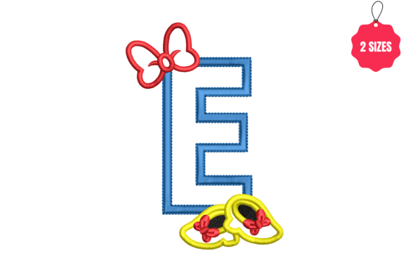 Letter E with Bow