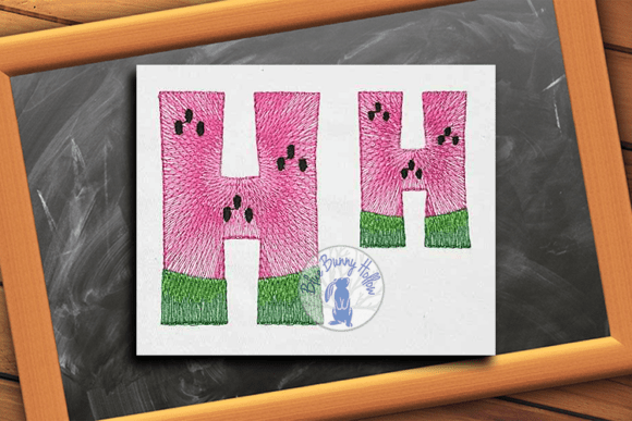 Watermelon Letter H