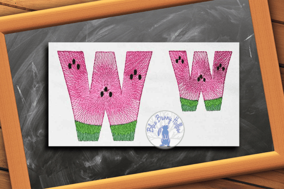 Watermelon Letter W